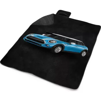 deka Sablio Plážová deka Mini sedan Černé pozadí: 200x140 cm