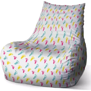 Sedací pytel Sedací vak Bean Obtisk nožiček - Sablio - 60 x 70 x 70 cm