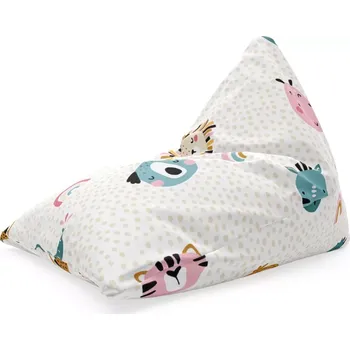 Sedací pytel Sablio Sedací vak Triangl Hroch, zebra a slunce: 120 x 100 x 100 cm - Sablio