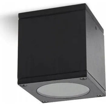 Stropní svítidlo přisazené čtverec GU10 pevné ČERNÉ VODĚODOLNÉ QUERK 1 IP54