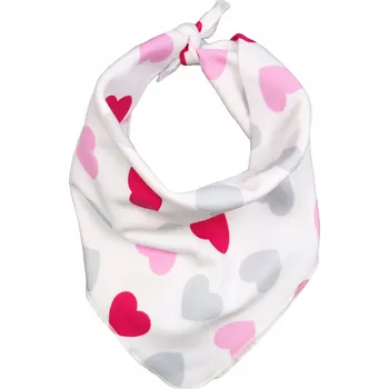 Šátek Dětský bavlněný šátek/bandana s motivem srdíček KLEKLE