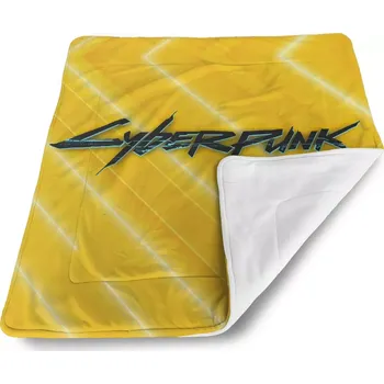 Dětská deka Sablio Dětská deka pro miminko Cyberpunk 2077 Žlutý - 80x100 cm