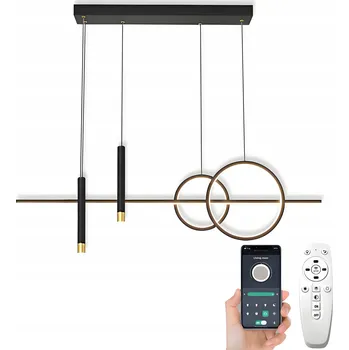 Závěsné svítidlo Olumen černé, 5-bodové LED, 100 cm, s nastavitelnou barvou světla