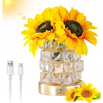 Lampička Moderní LED lampa Slunečnice do ložnice s dotykovým ovládáním 3