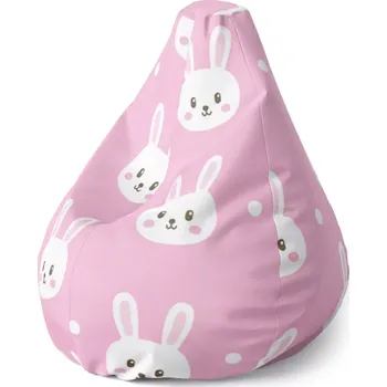 Sedací pytel Sedací vak Pear Králíčci - Sablio - 70 x 95 x 15 cm