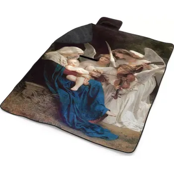 deka Sablio Plážová deka Panna s anděly - William-Adolphe Bouguereau: 200x140 cm