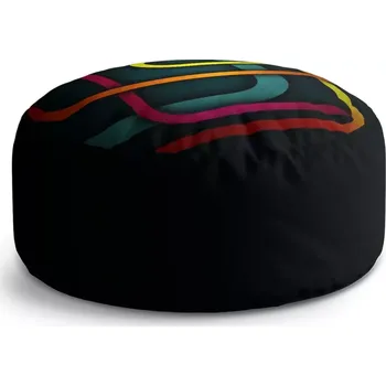 Taburet Sablio Kulatý taburet Circle Barevné klikyháky: 38x48 cm - Sablio