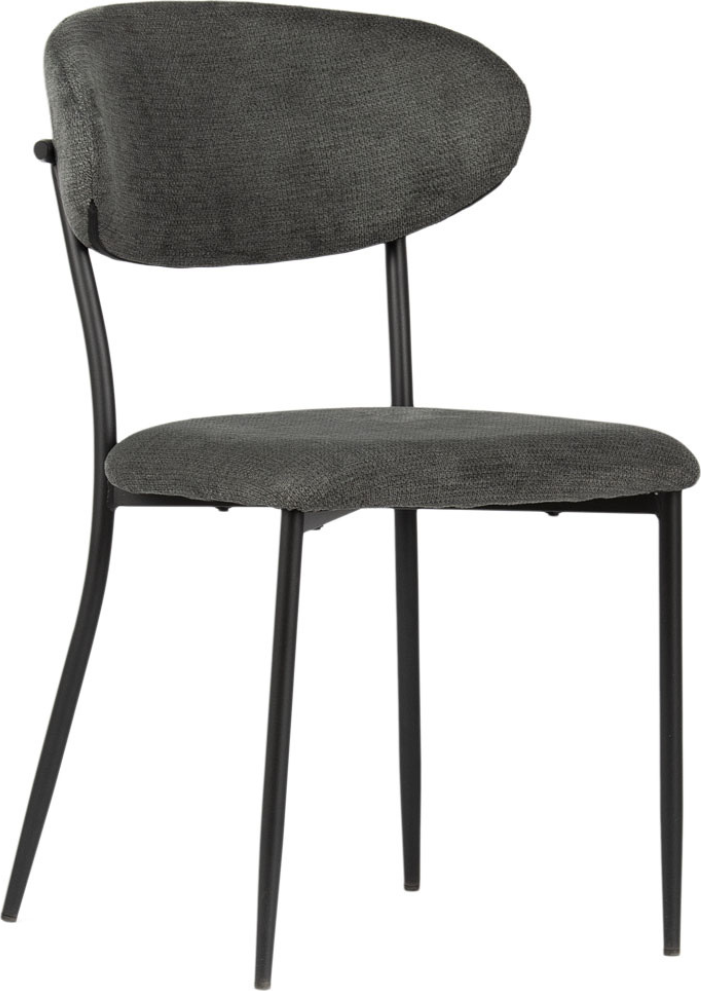 VLASTNOSTI ŽIDLE: materiál: kovová konstrukce židle barva čalounění: tmavě šedá vlastnosti: moderní design spojený s minimalistickým stylem, velmi pohodlné a stabilní židle využití: obývací pokoj, kuchyně, gastronomické provozy nosnost: 150 kg Vyrobeno z