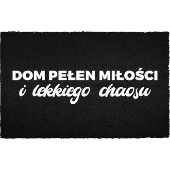 Rohožka VCHODOVÁ ROHOŽKA 40X60CM ČERNÁ KOKOSOVÁ S VTIPEM DOMOV PLNÝ LÁSKY