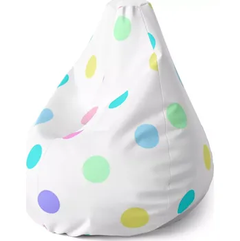Sedací pytel Sedací vak Pear Puntík vedle puntíku - Sablio - 70 x 95 x 15 cm