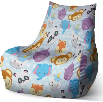 Sedací pytel Sedací vak Bean Zoo pro děti - Sablio - 60 x 70 x 70 cm