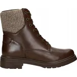 Tmavě hnědé dámské boty s ponožkou, velikost vel.