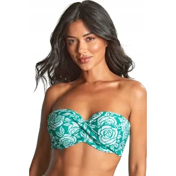 Dámské spodní prádlo Panache Swim ENGLISH ROSE potištěná bandeau podprsenka Ella 80G 36F