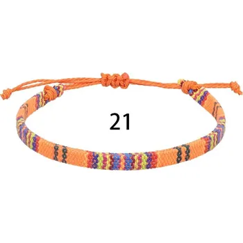 Náramek Kotníkový pletený barevný letní náramek | šperk - 21