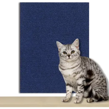 Samolepicí kočičí škrabadlo na zeď | ochrana nábytku - Tmavě modrá , 30x30CM