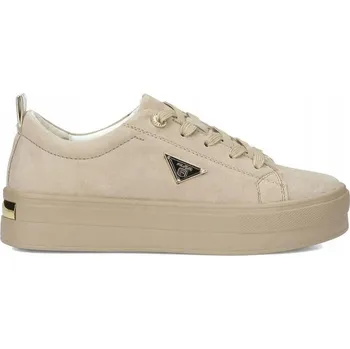 Dámské tenisky Dámské kožené polobotky na platformě Filippo, stylové a pohodlné, béžové, vel.