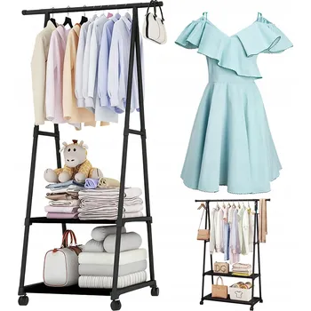 Věšák Stojací věšák kovový Bedee černý