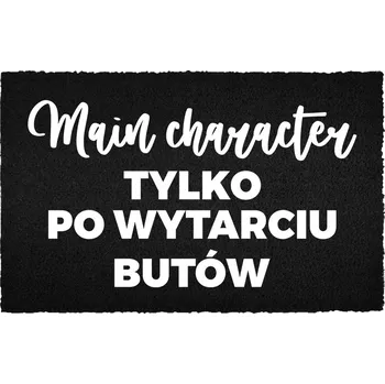 Rohožka VCHODOVÁ ROHOŽKA 40X60CM ČERNÁ KOKOSOVÁ PRO DŮM HUMOR MAIN CHARACTER