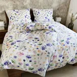 Krepové povlečení Zahradní kvítí Zapínání: zip, Velikost polštáře: 50x70, Velikost přikrývky: 140x200
