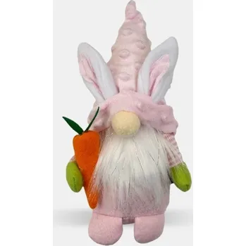 Velikonoční dekorace Sinsay - Velikonoční dekorace ve tvaru skřítka se zaječími oušky a mrkví - pastelová růžová - 867JM-03X - 867JM-03X-ONE