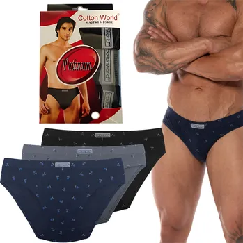 Slipy 3X Slipy Slipy Bavlněné Pánské Cotton World Sada Klasické Pohodlné 3XL