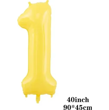 Party dekorace Žluté narozeninové balónky čísla | party dekorace - Číslo 1 , Ostatní
