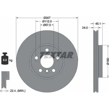 Brzdový kotouč Brzdový kotouč TEXTAR 92347205