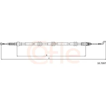 Lanko parkovací brzdy Tažné lanko, parkovací brzda COFLE 10.7397