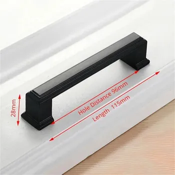 Nábytkové kování Černé kovové nábytkové úchytky moderní | madla - 8513-96 mm