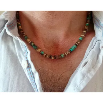 Náhrdelník Pánský korálkový náhrdelník | šperk - A10