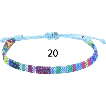 Náramek Kotníkový pletený barevný letní náramek | šperk - 20