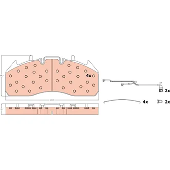 Brzdová destička Sada brzdových destiček, kotoučová brzda TRW GDB5096