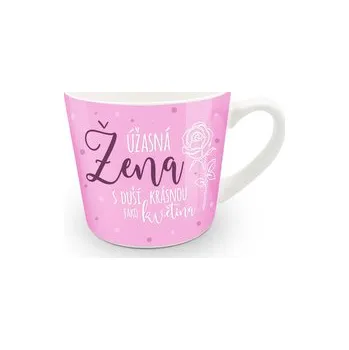 Nekupto Dárkový hrnek Úžasná žena s duší krásnou jako květina