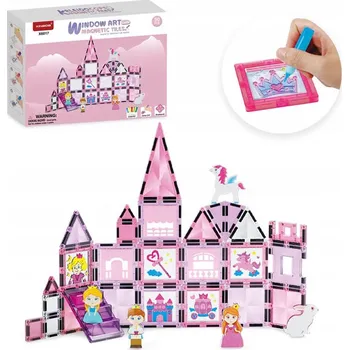 ostatní stavebnice Magnetic Tiles X6017 magnetická stavebnice Window Art Castle 50 dílků