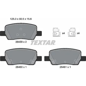 Brzdová destička Sada brzdových destiček, kotoučová brzda TEXTAR 2645901