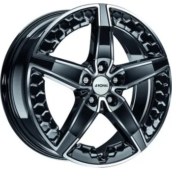 Disk RONAL Alu kola Ronal R72 8x19 5x114.3 ET45 Jetblack-Frontkopiert 76.1