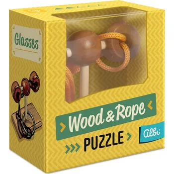 Hračka Wood & Rope puzzle - Glasses
