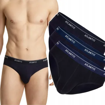 Slipy 3-PACK PÁNSKÉ SLIPY přiléhavé RIB Atlantic *M