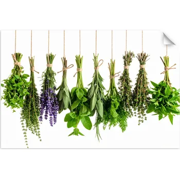 Fototapeta Samolepící plakát do kuchyně jídelny, Visící bylinky koření 45x30