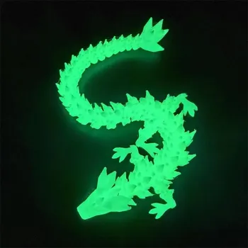 Létající drak Svítící drak s křídly 3d | luminiscenční drak, dekorace drak - B , 22CM