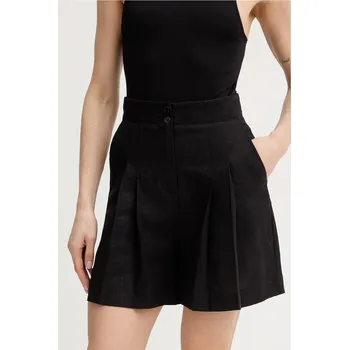 Pánské kraťasy Šortky s přídavkem lnu Twinset 261TF2026 černá 99X, vel. 36