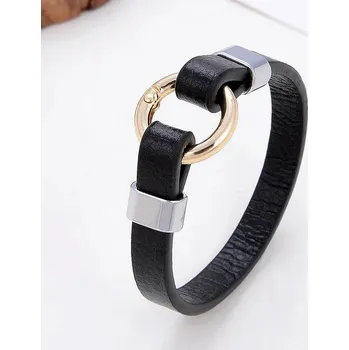 Náramek Elegantní kožený párový šňůrkový náramek | šperk - Styl E , 19 cm