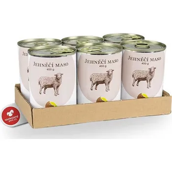 Krmivo pro psa Bohemia jehněčí maso ve vlastní šťávě SET 6x 400 g