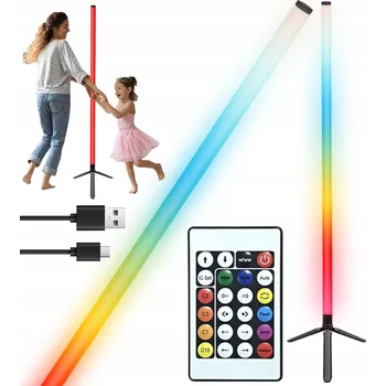 Stojací lampa PÁRTY STOJACÍ LAMPA 60 LED NASTAVITELNÁ LAMPA DO KANCELÁŘE