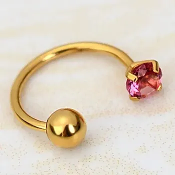 Piercing Ocelový piercing kroužek | šperk - B zlatočervená , 8mm