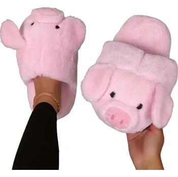 Dámská obuv Pantofle Plyšové Prasátko Domácí Dámské Teplé Měkké Roztomilé Vtipné