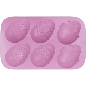 Forma na pečení Alvarak Silikonová forma Velikonoční vajíčka 6ks