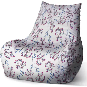Sedací pytel Sedací vak Bean Jeřabiny - Sablio - 60 x 70 x 70 cm