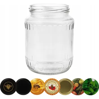 Sklenice Zavařovací Sklenice 720 ml, džemy, džemy, pyré ze salátů KOMPLET s VÍKEM 82 mm