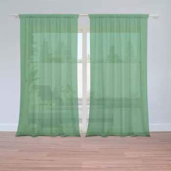 Záclona Sablio Záclony Tmavě zelená: 2 ks - 150x250 cm - Sablio